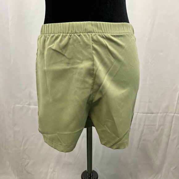 Shein Womens 3 Piece Outfit Set Green 3/4 Sleeve Open Front Smocked Satin XS - Picture 6 of 10